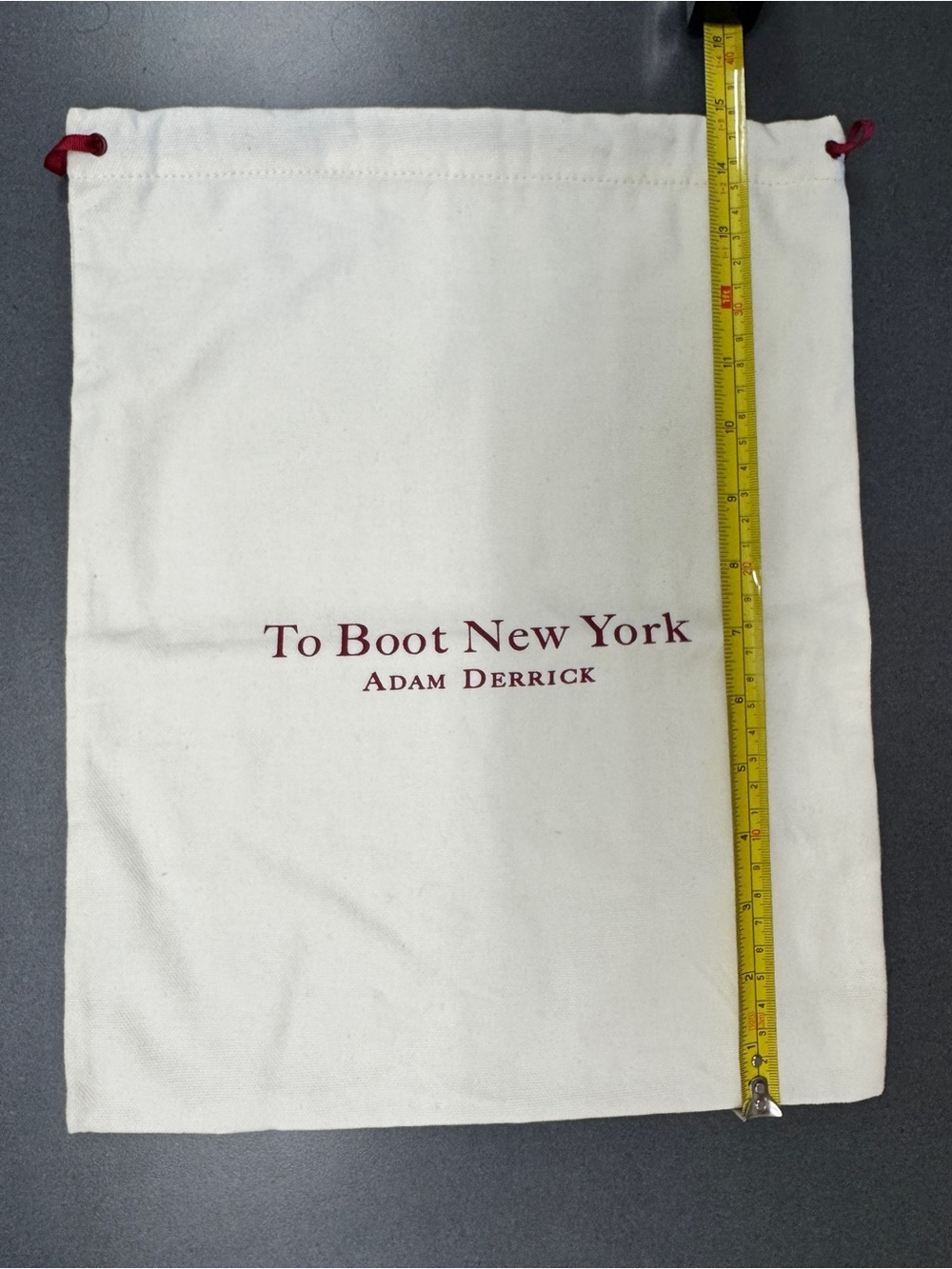 To Boot New York Cotton Drawstring Dust Bag in Burgundy on White